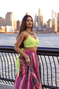ELENA Metallic Chiffon Top