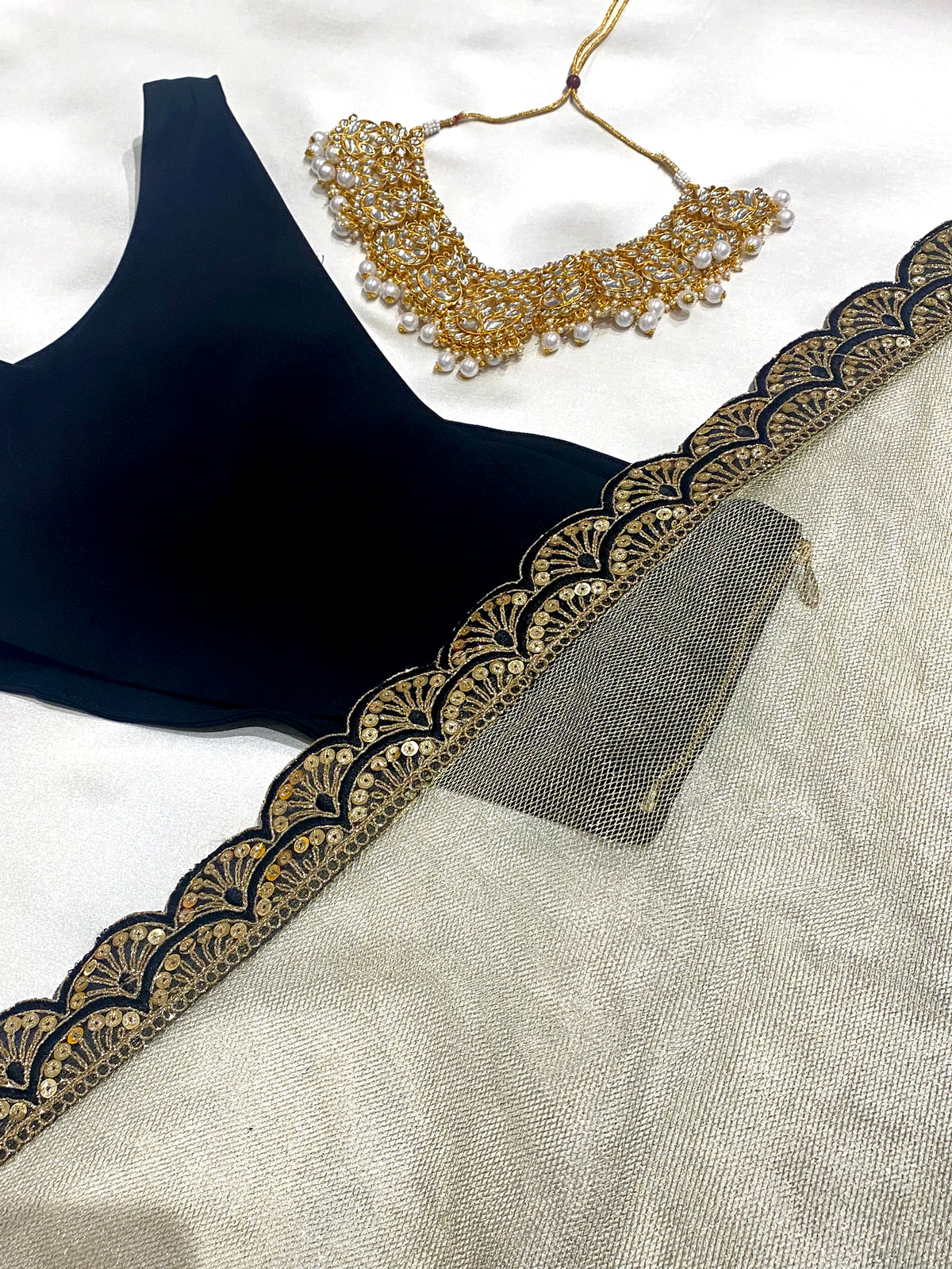 Black and Gold Dupatta