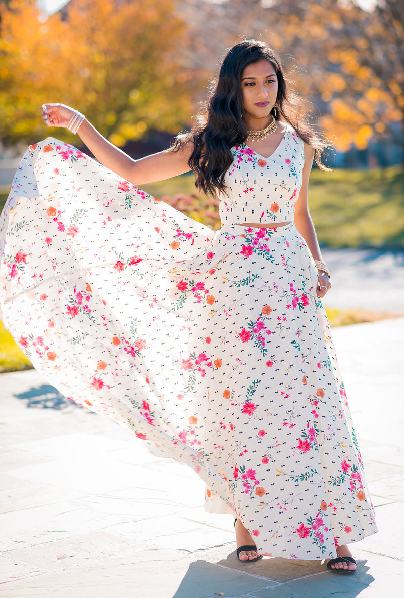 KEYA Double Diamond Floral Skirt