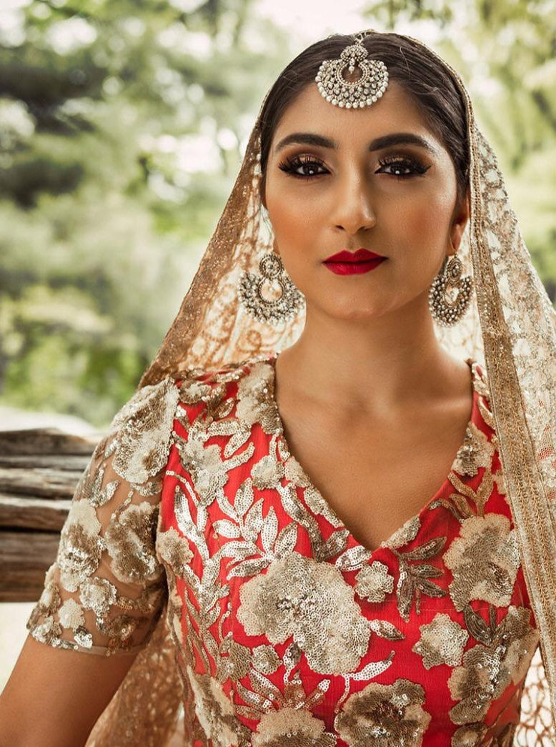SANYA Sequin Embroidered Top - Front View - Harleen Kaur Womenswear - Sample Sale