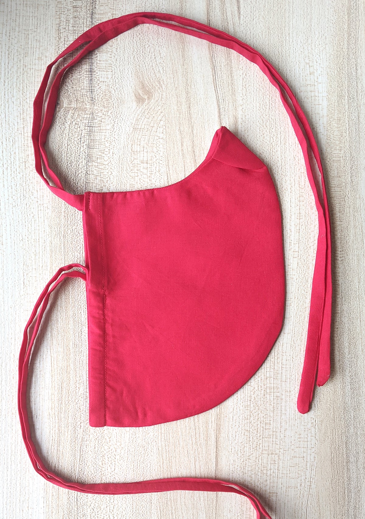 Sold Red Reusable Cloth Face Mask with Drawstring - Side View - Harleen Kaur Menswear