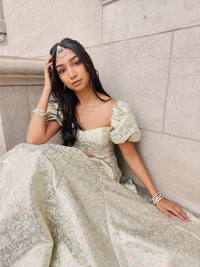 BRUNA Daisy Jacquard Lehenga Top (Sample)