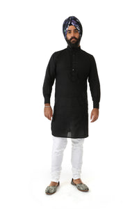 Harleen Kaur Mens JAG Pants in White Silk - Front View