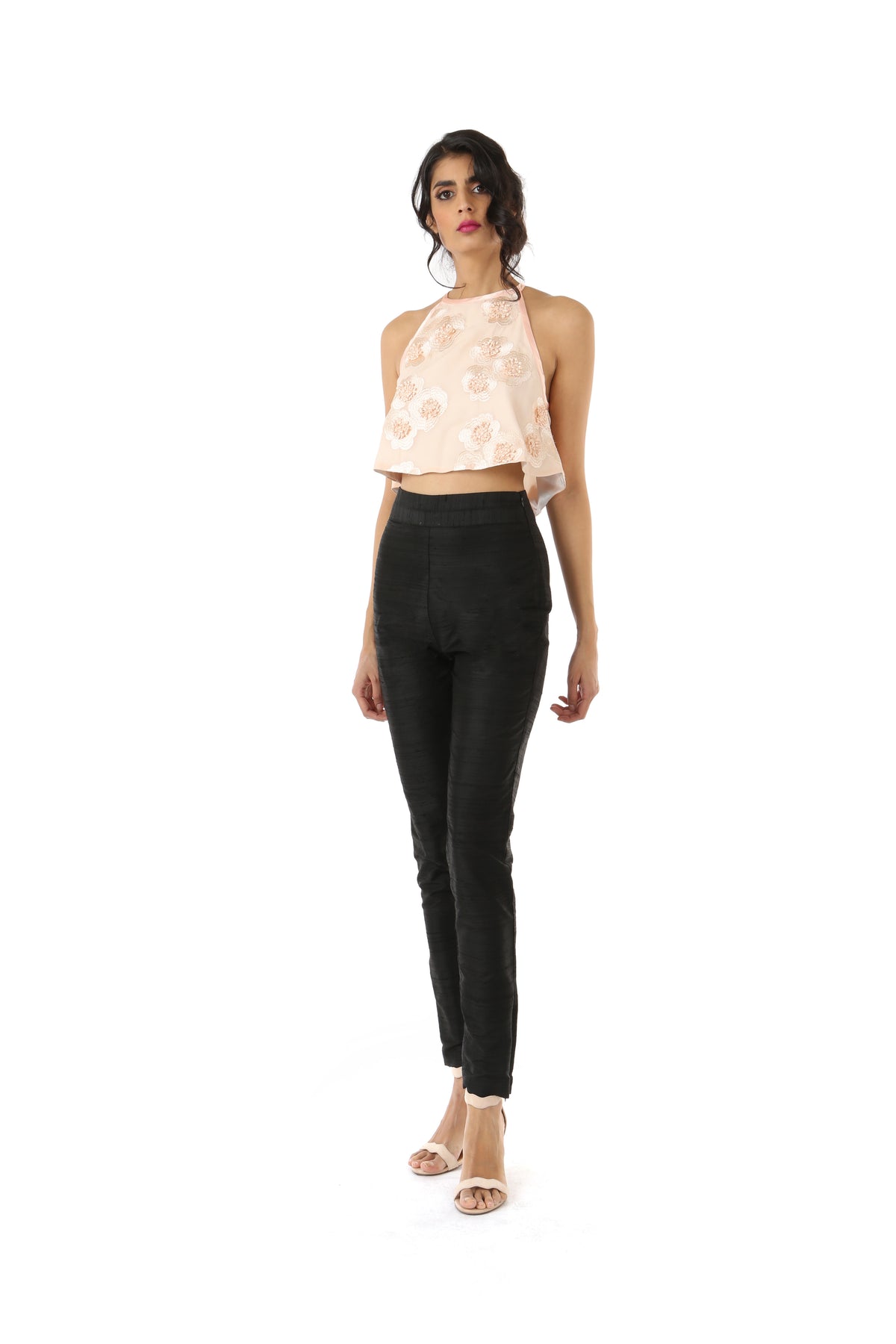 NOOP Black Silk Pants | HARLEEN KAUR