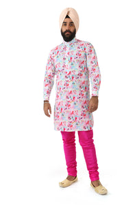 JAG Silk Pant in Fuchsia - Front View - Harleen Kaur - Elegant Menswear